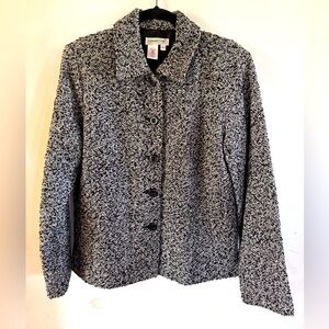 Coldwater Creek Women’s M Silk blend tweed Jacket Minimalist Capsule Wardrobe